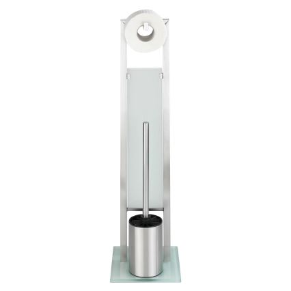 WENKO 21564100 - Βούρτσα WC RIVALTA 18x70 cm ανοξείδωτη/ασημί/λευκή/μαύρη