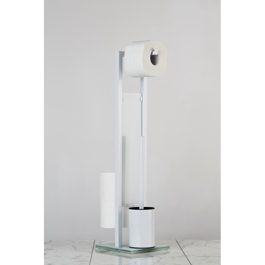 WENKO 21565100 - Βούρτσα WC RIVALTA 18x70 cm λευκή/μαύρη