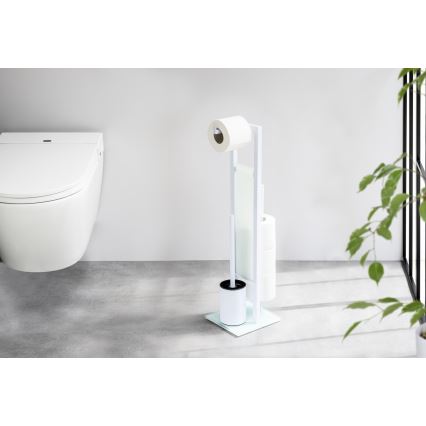 WENKO 21565100 - Βούρτσα WC RIVALTA 18x70 cm λευκή/μαύρη
