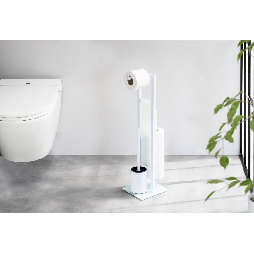WENKO 21565100 - Βούρτσα WC RIVALTA 18x70 cm λευκή/μαύρη
