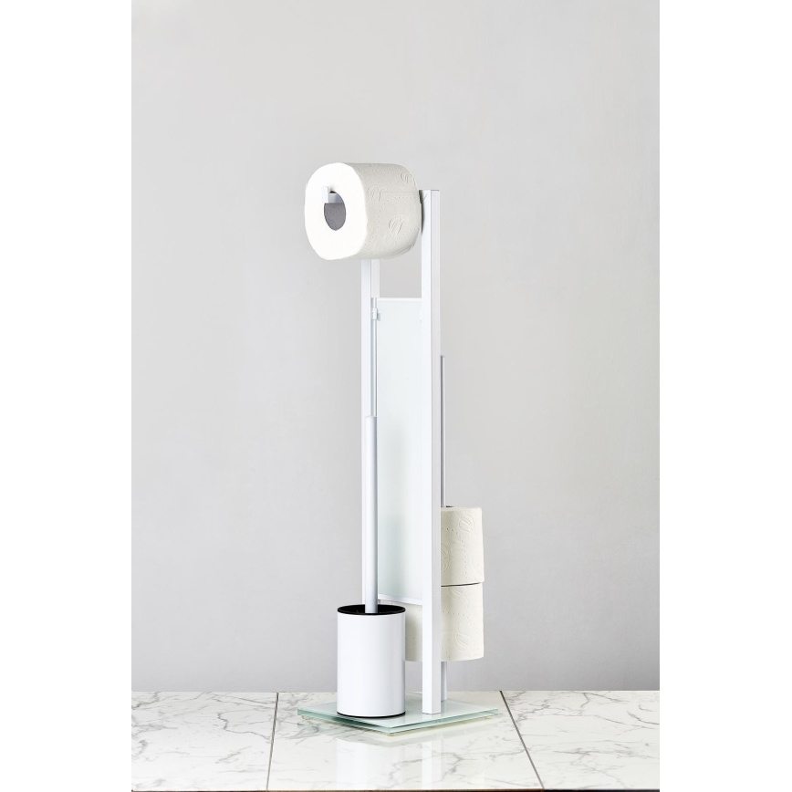 WENKO 21565100 - Βούρτσα WC RIVALTA 18x70 cm λευκή/μαύρη