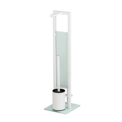 WENKO 21565100 - Βούρτσα WC RIVALTA 18x70 cm λευκή/μαύρη