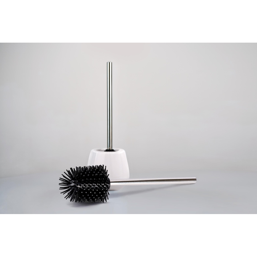 WENKO 21799100 - Βούρτσα τουαλέτας 7,5x35 cm ανοξείδωτο/ασημί/μαύρο
