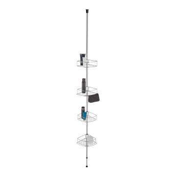 WENKO 21803100 - Γωνιακό ράφι DOLCEDO 31x275 cm, ανοξείδωτο ατσάλι/γυαλιστερό χρώμιο