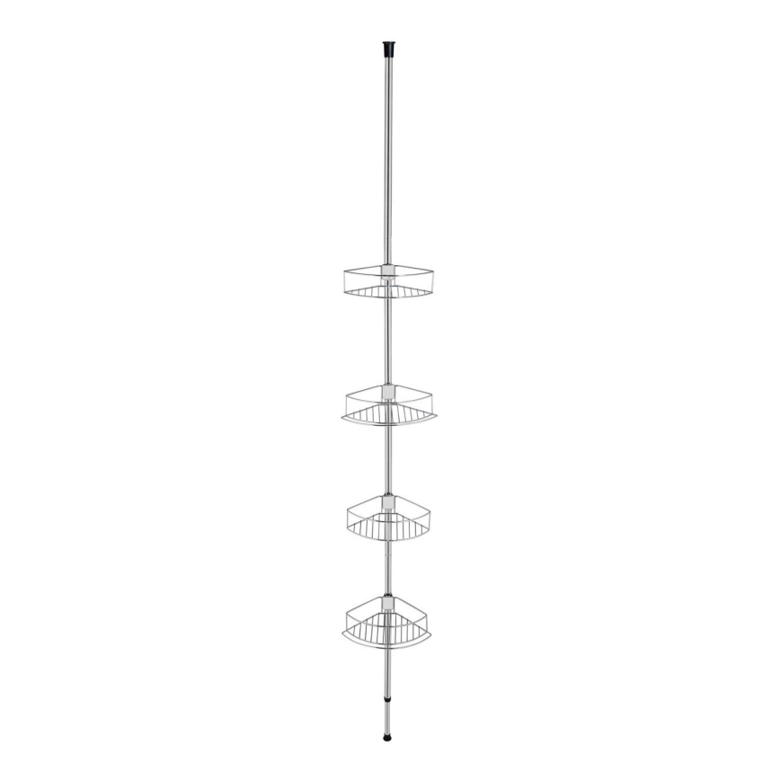 WENKO 21803100 - Γωνιακό ράφι DOLCEDO 31x275 cm, ανοξείδωτο ατσάλι/γυαλιστερό χρώμιο