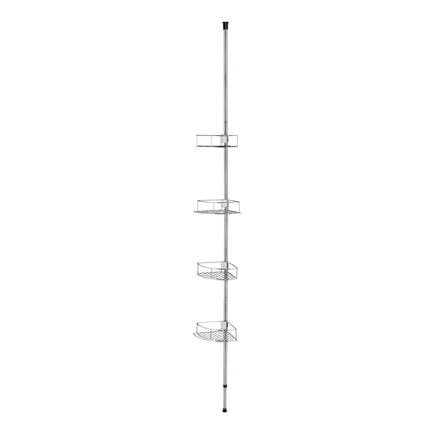 WENKO 21803100 - Γωνιακό ράφι DOLCEDO 31x275 cm, ανοξείδωτο ατσάλι/γυαλιστερό χρώμιο