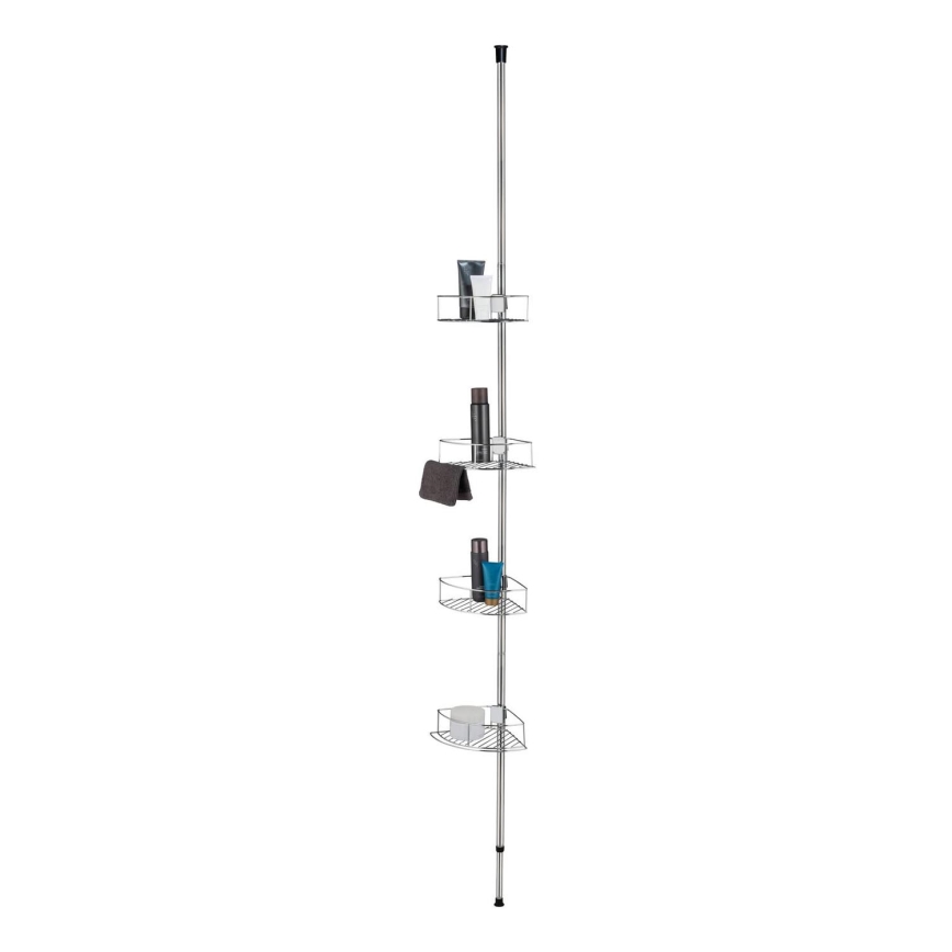 WENKO 21803100 - Γωνιακό ράφι DOLCEDO 31x275 cm, ανοξείδωτο ατσάλι/γυαλιστερό χρώμιο