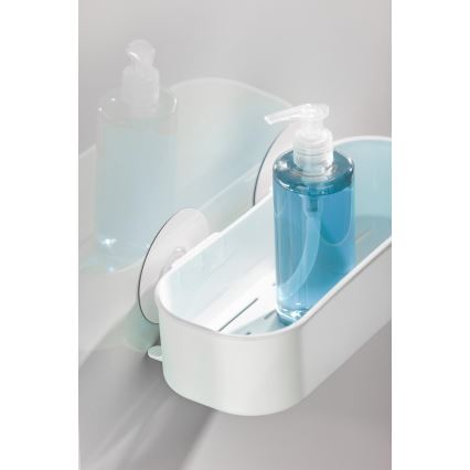 WENKO 21824100-Ράφι OSIMO από πλαστικό 27x12 cm λευκό/διάφανο