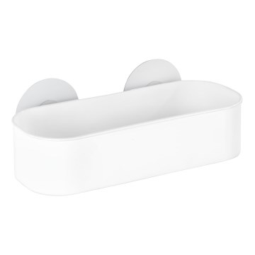 WENKO 21824100-Ράφι OSIMO πλαστικό 27x12 cm λευκό/διάφανο