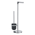 WENKO 21836800 - Βούρτσα WC PARUS 25,5x57 cm ανοξείδωτο/ασημί/μαύρο