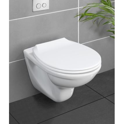 WENKO 21901100-WC κάθισμα τουαλέτας KOS 44x37 cm λευκό/ασημί