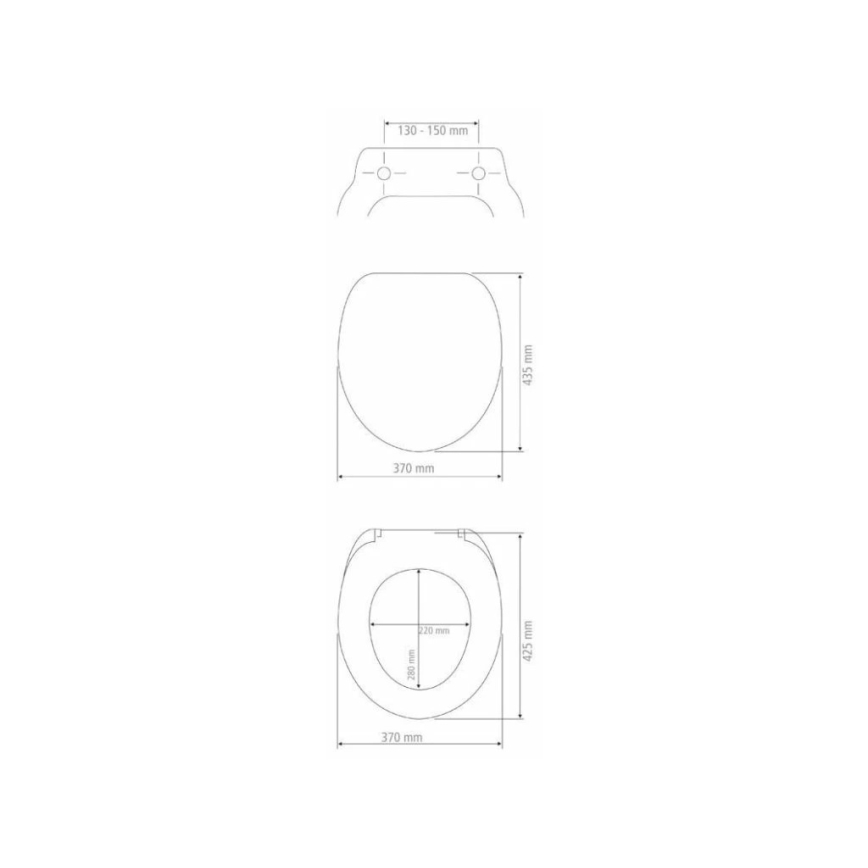 WENKO 21905100-Κάθισμα WC SECURA 37x44 cm λευκό/γκρι