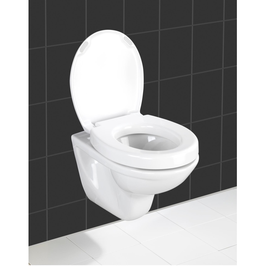 WENKO 21905100-Κάθισμα WC SECURA 37x44 cm λευκό/γκρι