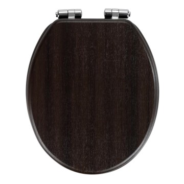 WENKO 22015100-WC κάθισμα WENGE 35,5x42,5 cm καφέ/ασημί
