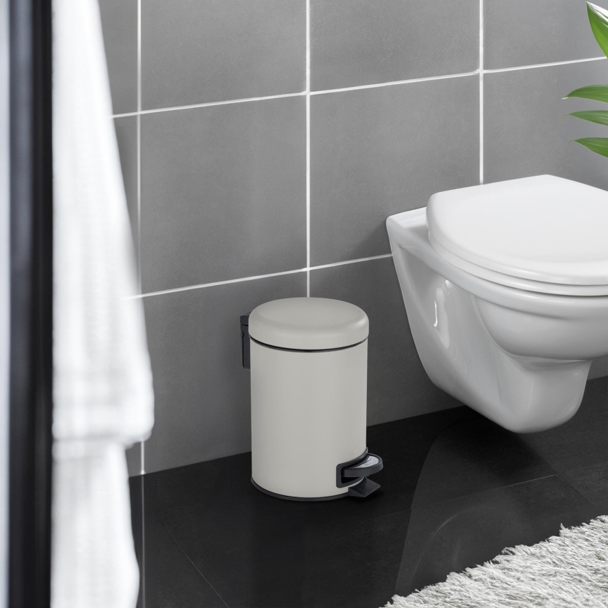 WENKO 22149100 - Καλάθι LEMAN 17x25 cm μπεζ/μαύρο