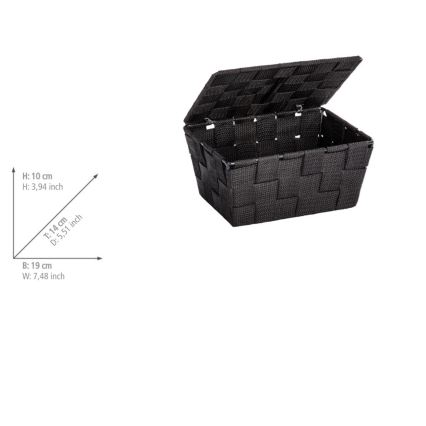 WENKO 22197100 - Καλάθι ADRIA 19x14 cm μαύρο