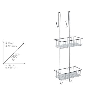 WENKO 22213100 - Βάση ALDO 24,5x70 cm ανοξείδωτη/ασημί
