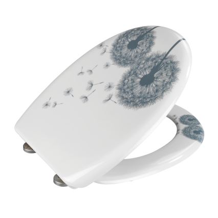 WENKO 22409100-WC κάθισμα WC ASTERA 45x38 cm πολύχρωμο/ασημί