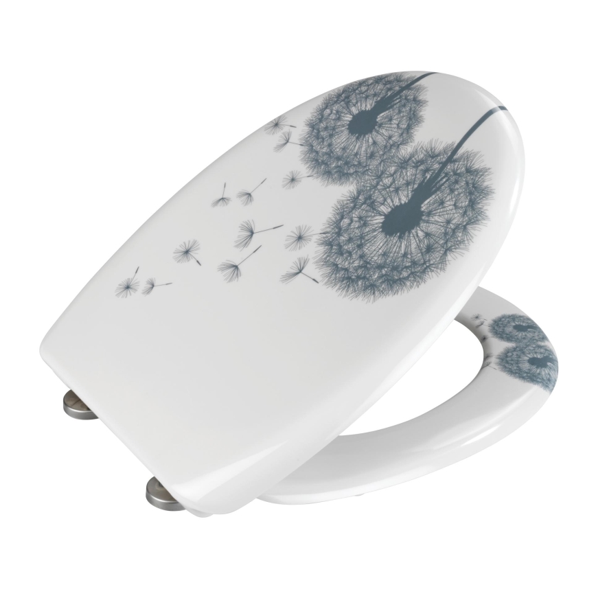 WENKO 22409100-WC κάθισμα WC ASTERA 45x38 cm πολύχρωμο/ασημί