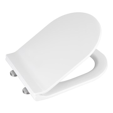 WENKO 22415100 - Κάθισμα τουαλέτας HABOS 46x36 cm λευκό/ασημί
