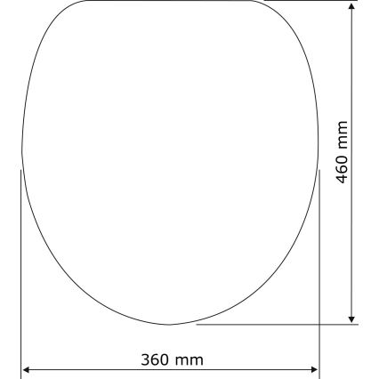 WENKO 22415100 - Κάθισμα τουαλέτας HABOS 46x36 cm λευκό/ασημί