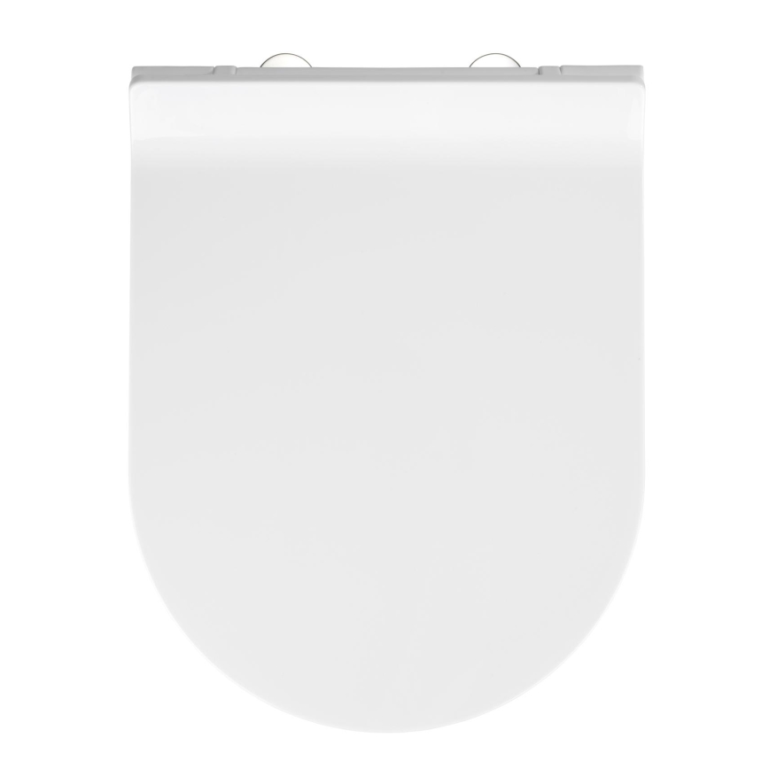 WENKO 22415100 - Κάθισμα τουαλέτας HABOS 46x36 cm λευκό/ασημί