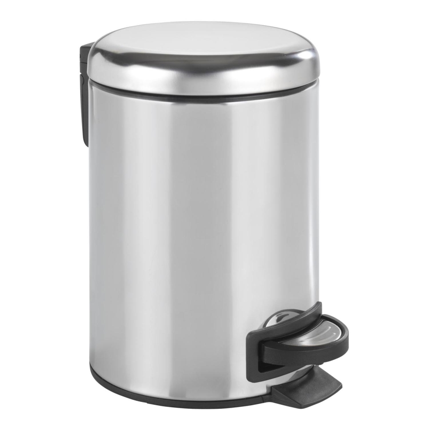 WENKO 22444100 - Κάδος LEMAN 17x25 cm ανοξείδωτο/ασημί/μαύρο