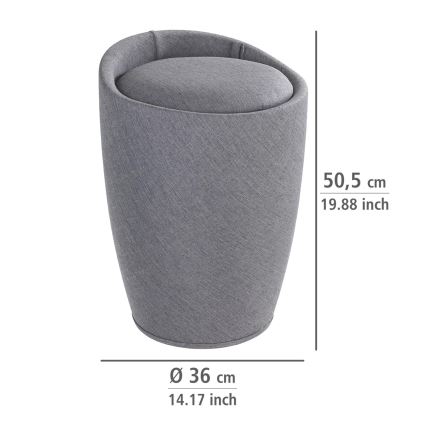 WENKO 22448100 - Σκαμπό CANDY 36x50,5 cm γκρι/μαύρο