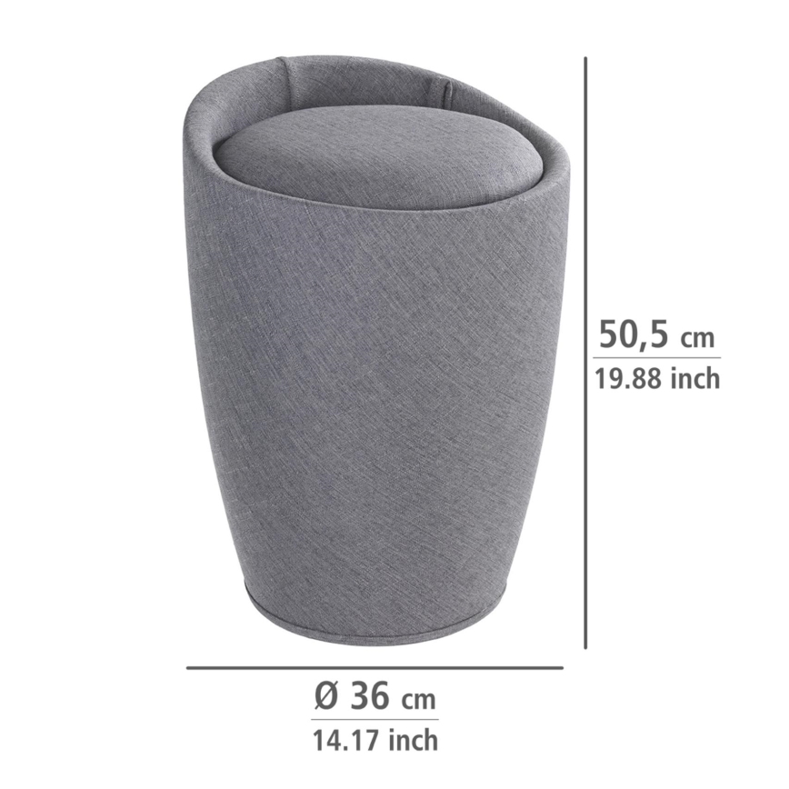 WENKO 22448100 - Σκαμπό CANDY 36x50,5 cm γκρι/μαύρο