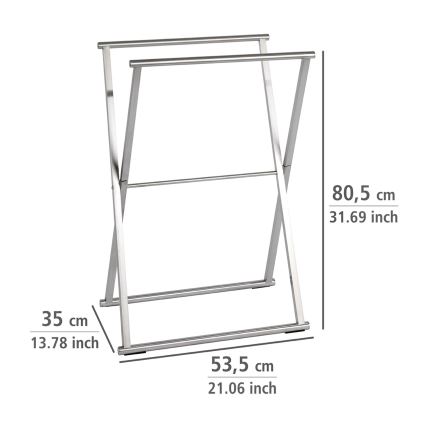 WENKO 22476100 - Βάση για πετσέτες LAVA 53,5x80,5 cm ανοξείδωτο/ασημί