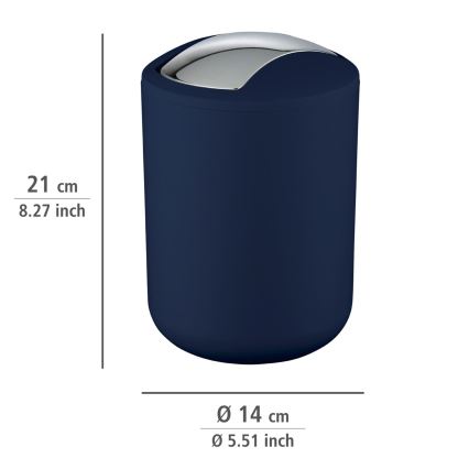 WENKO 22520100 - Κάδος BRASIL 14x21 cm μπλε/γυαλισμένο χρώμιο