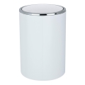 WENKO 22554100 - Κάδος INCA 18,5x25,5 cm λευκός/γυαλιστερό χρώμιο