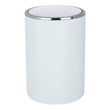 WENKO 22554100 - Κάδος INCA 18,5x25,5 cm λευκός/γυαλιστερό χρώμιο