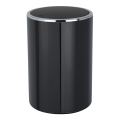 WENKO 22558100 - Κάδος INCA 18,5x25,5 cm μαύρος/γυαλιστερό χρώμιο