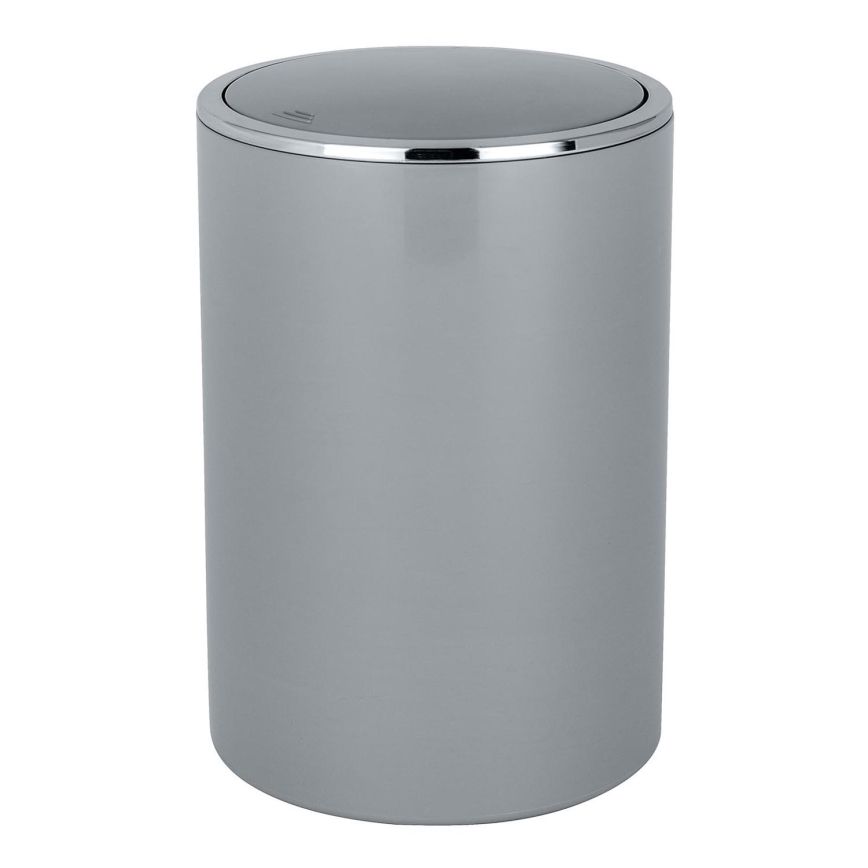WENKO 22562100 - Καλάθι INCA 18,5x25,5 cm γκρι/γυαλιστερό χρώμιο