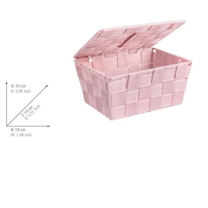 WENKO 22574100 - Καλάθι ADRIA 19x14 cm ροζ