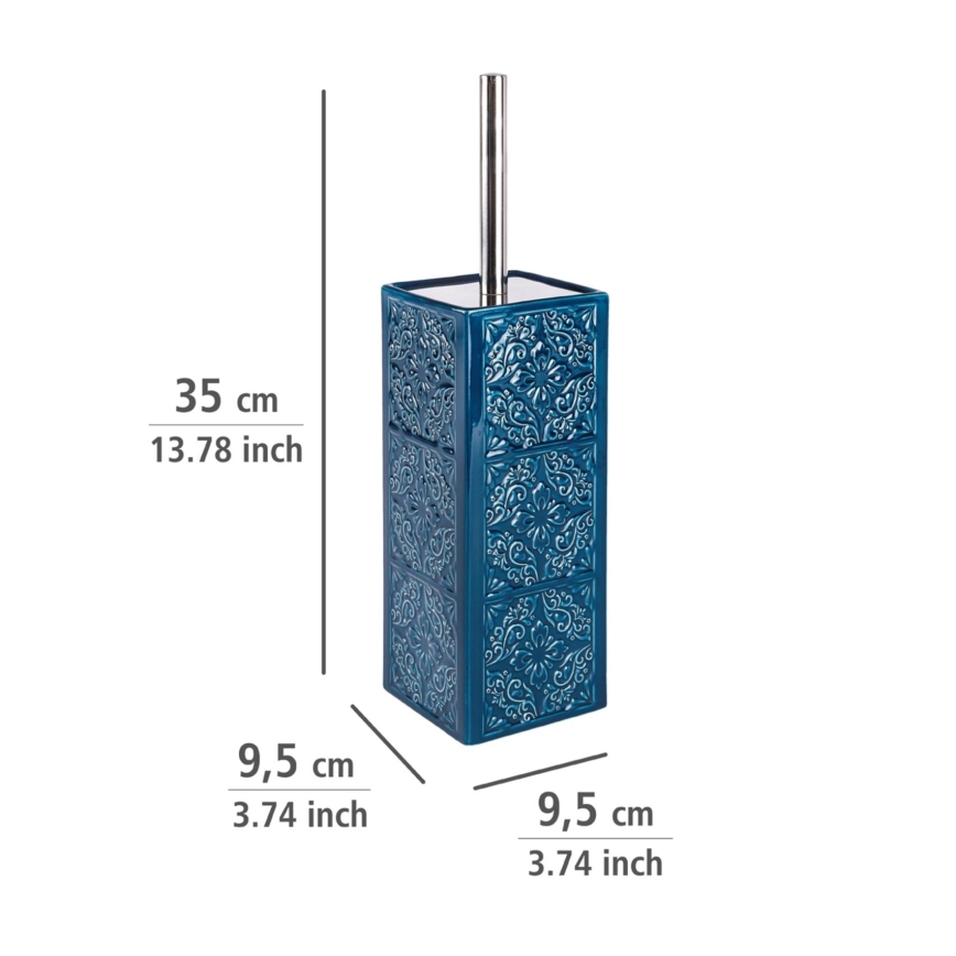 WENKO 22654100 - Βούρτσα τουαλέτας CORDOBA 9,5x35 cm μπλε