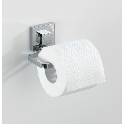 WENKO 22687100-Βάση για χαρτί υγείας VACUUM-LOC QUADRO ED 14x11 cm, γυαλιστερό χρώμιο