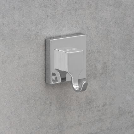 WENKO 22688100-Γάντζος VACUUM-LOC QUADRO ED 6x7 cm ασημί/γυαλιστερό χρώμιο