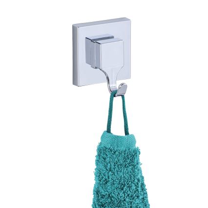 WENKO 22688100-Γάντζος VACUUM-LOC QUADRO ED 6x7 cm ασημί/γυαλιστερό χρώμιο