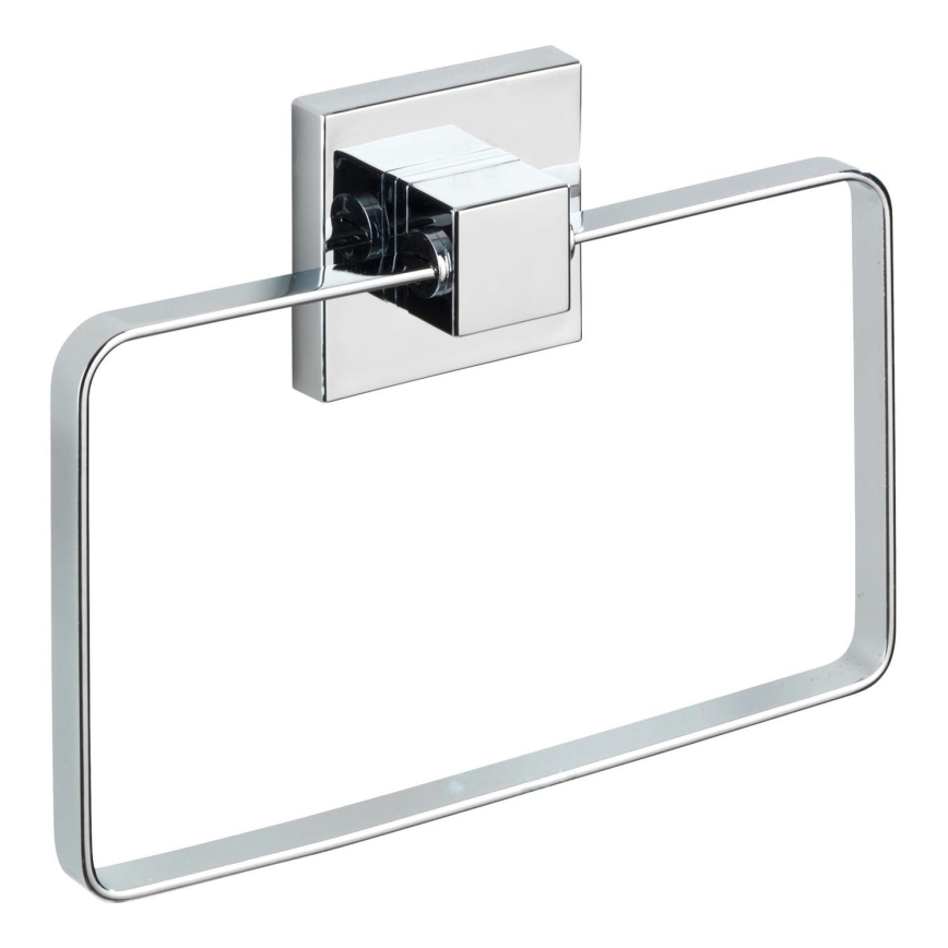 WENKO 22689100-Βάση πετσετών VACUUM-LOC QUADRO ED 18,5x14 cm ασημί/γυαλισμένο χρώμιο