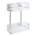 WENKO 22691100-Ράφι VACUUM-LOC QUADRO ED 25,5x32,5 cm ασημί/γυαλιστερό χρώμιο/διάφανο