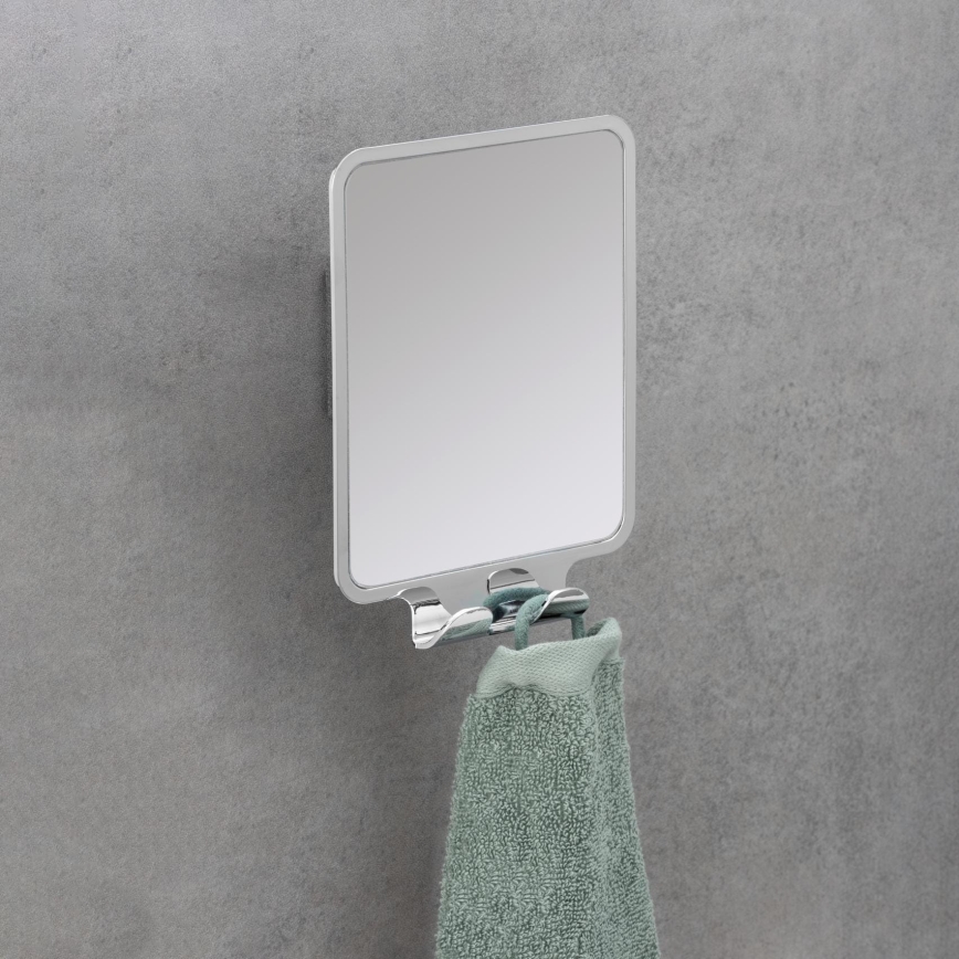 WENKO 22693100 - Καθρέφτης μακιγιάζ VACUUM-LOC QUADRO ED 14x19,5 cm γυαλιστερό χρώμιο