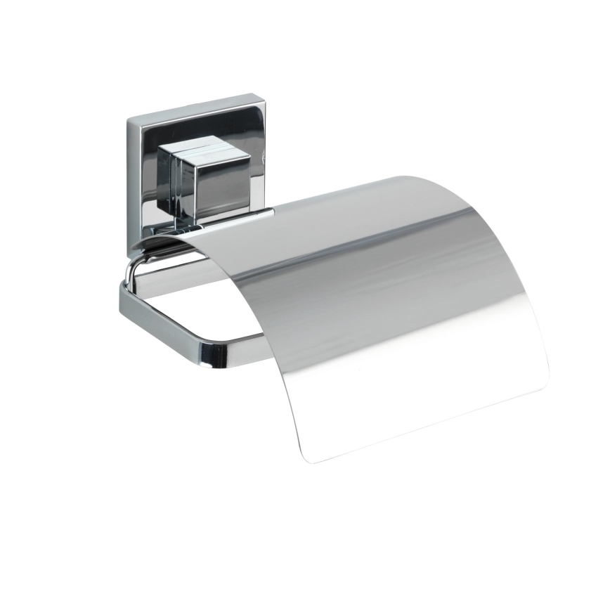 WENKO 22696100-Θήκη χαρτιού υγείας VACUUM-LOC QUADRO ED 13x14 cm γυαλισμένο χρώμιο