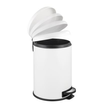 WENKO 22708100 - Κάδος LEMAN 30,5x44 cm λευκό/μαύρο