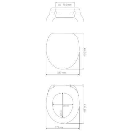 WENKO 22797100-WC Κάθισμα WC POP-ART 45x38 εκ. πολύχρωμο/ασημί