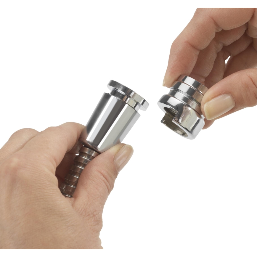 WENKO 22866100 - Ντους UNIVERSAL 170x6,5 cm γυαλιστερό χρώμιο/ασημί/γκρι