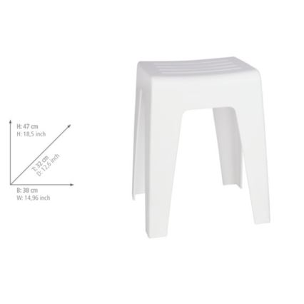 WENKO 22943100 - Σκαμπό KUMBA 38x47 cm λευκό