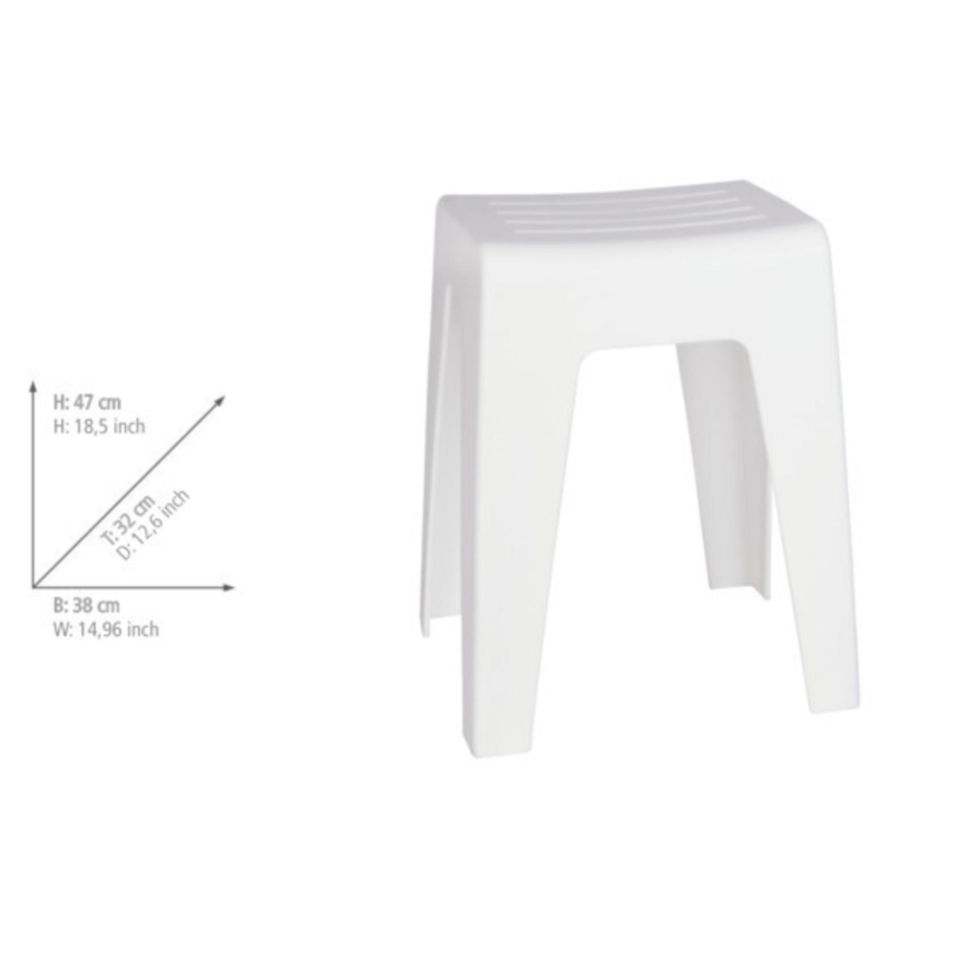 WENKO 22943100 - Σκαμπό KUMBA 38x47 cm λευκό