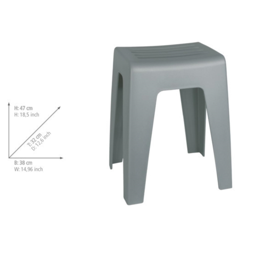 WENKO 22944100 - Σκαμπό KUMBA 38x47 cm γκρι